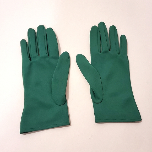 Vintage Green Dress Gloves - Picture 2 of 3